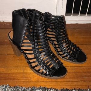 Black Strappy Heels